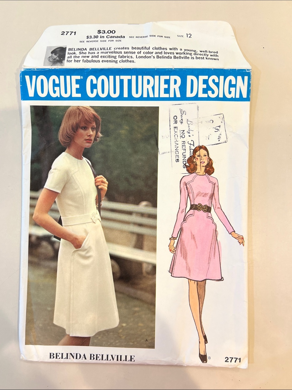 Vogue Couturier Design sewing Dress Pattern